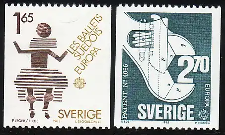 Union européenne 1983 Suède 1237-1238, taux ** / NHM