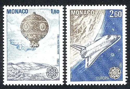 Union européenne 1983 Monaco 1579-1580, taux ** / MNH