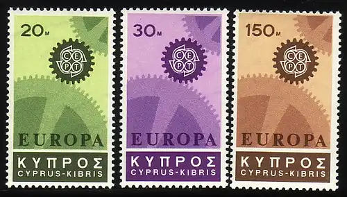 Union européenne 1967 Chypre 292-294, phrase ** / MNH