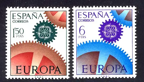 Europaunion 1967 Spanien 1682-1683, Satz ** / MNH