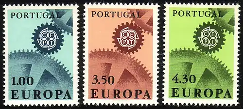 Europaunion 1967 Portugal 1026-1028, Satz ** / MNH