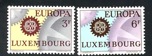 Union européenne 1967 Luxembourg 748-749, taux ** / NHM