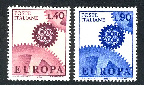 Union européenne 1967 Italie 1224-1225, taux ** / NHM