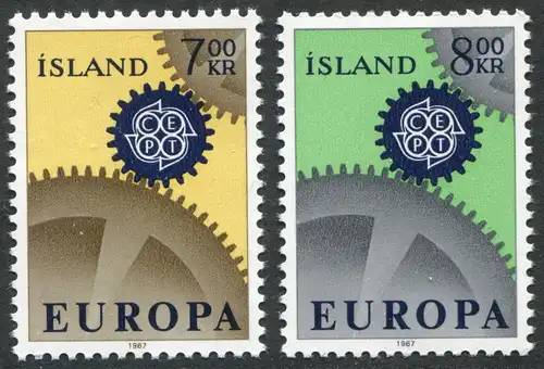 Union européenne 1967 Islande 409-410, taux ** / NHM