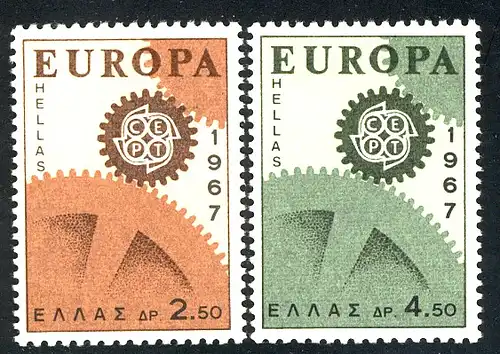 Europaunion 1967 Griechenland 948-949, Satz ** / MNH