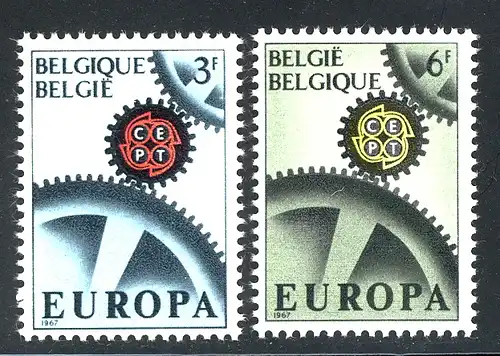 Union européenne 1967 Belgique 1472-1473, taux ** / NH