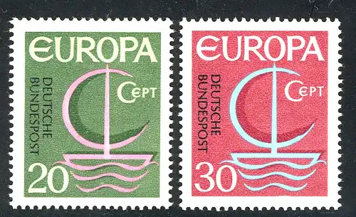 Union européenne 1966 République fédérale d'Allemagne 519-520, phrase ** / MNH