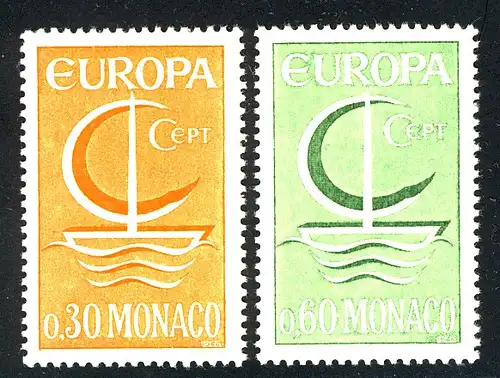 Union européenne 1966 Monaco 835-836, phrase ** / MNH