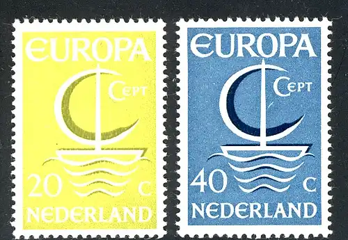 Union européenne 1966 Pays-Bas 864-865, taux ** / NH