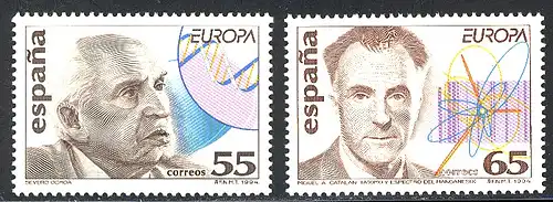 Union européenne 1994 Espagne 3162-3163, taux ** / NH