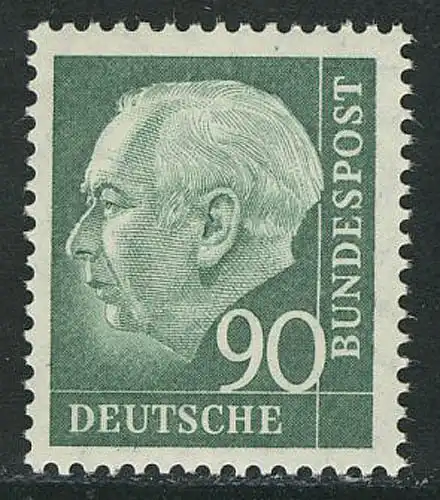 265 Theodor Heuss 90 Pf, ** post-fraîchissement