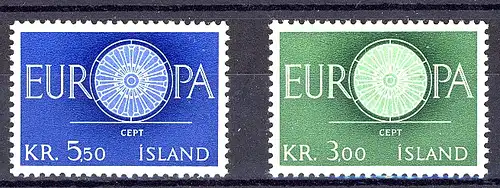 Europaunion 1960 Island 343-344, Satz ** / MNH