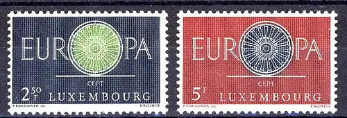 Union européenne 1960 Luxembourg 629-630, taux ** / NHM