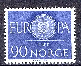 Union européenne 1960 Norvège 449, frais de port ** / MNH