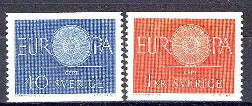 Europaunion 1960 Schweden 463-464, Satz ** / MNH