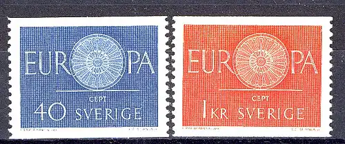 Union européenne 1960 Suède 463-464, phrase ** / MNH