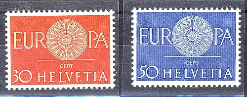 Europaunion 1960 Schweiz 720-721, Satz ** / MNH