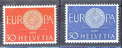 Union européenne 1960 Suisse 720-721, phrase ** / MNH