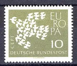 Union européenne 1961 République fédérale d'Allemagne 367yv - Flucoressiert - ** / MNH