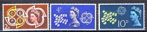Union européenne 1961 Royaume-Uni 346-348, phrase ** / MNH