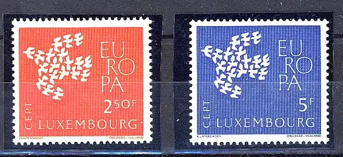 Europaunion 1961 Luxemburg 647-648, Satz ** / MNH