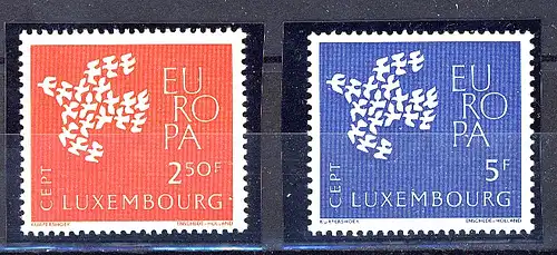 Union européenne 1961 Luxembourg 647648, phrase ** / MNH
