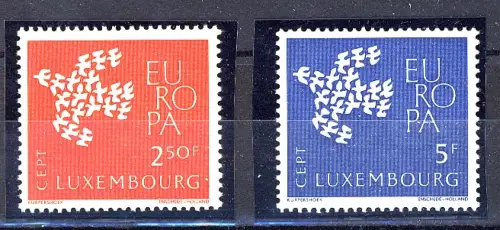Union européenne 1961 Luxembourg 647648, phrase ** / MNH