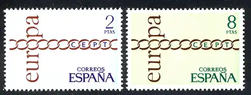 Europaunion 1971 Spanien 1925-1926, Satz ** / MNH