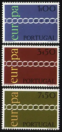 Europaunion 1971 Portugal 1127-1229, Satz ** / MNH