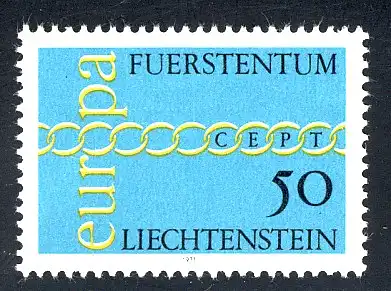 Europaunion 1971 Liechtenstein 545, Marke ** / MNH