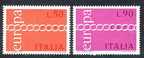 Union européenne 1971 Italie 1335-1336, taux ** / NHM