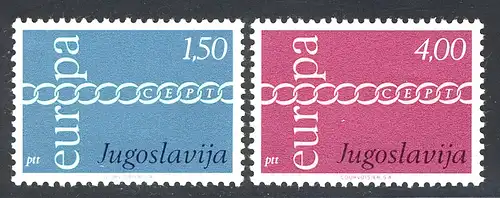 Europaunion 1971 Jugoslawien 1416-1417, Satz ** / MNH
