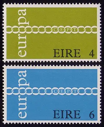 Europaunion 1971 Irland 265-266, Satz ** / MNH