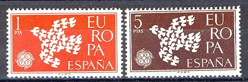Europaunion 1961 Spanien 1266-1267, Satz ** / MNH