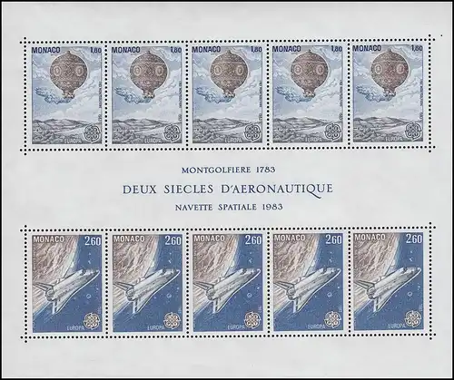 Monaco Block 23 Europaunion: Werke des menschlichen Geistes ** / MNH