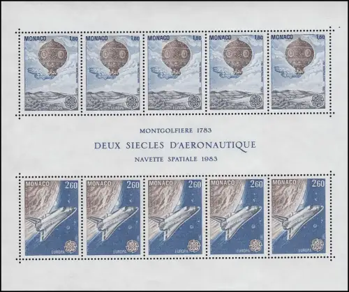 Monaco Block 23 Union européenne: Œuvres de l'esprit humain ** / MNH