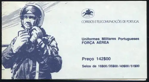 Portugal-Markenheftchen 2 Militäruniformen Luftwaffe 1984, postfrisch