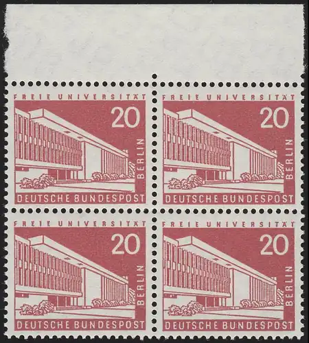 146w Stadtbilder 20 Pf OR-Viererbl. ** postfrisch