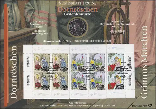 3132-3134 Grimms Märchen: Dornröschen - Numisblatt 1/2015