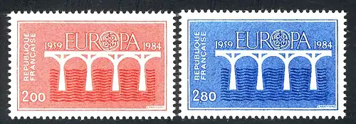 Union européenne 1984 France 2441-2442, taux ** / NHM
