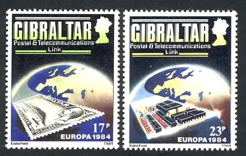 Union européenne 1984 Gibraltar 475-476, taux ** / NHM