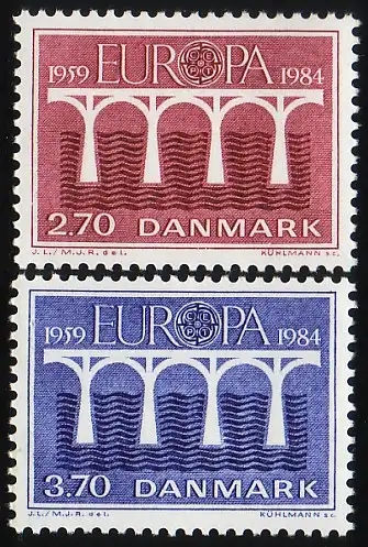 Europaunion 1984 Dänemark 806-807, Satz ** / MNH