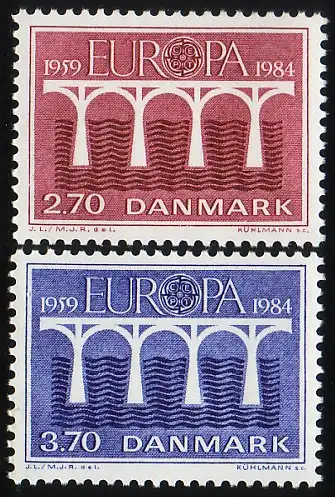 Union européenne 1984 Danemark 806-807, taux ** / NHM