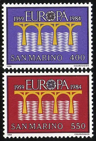 Union européenne 1984 Saint-Marin 1294-1295, phrase ** / MNH