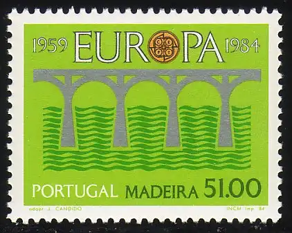 Union européenne 1984 Portugal-Madeira 90, marque ** / MNH