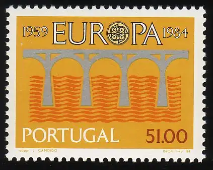Union européenne 1984 Portugal 1630, marque ** / MNH