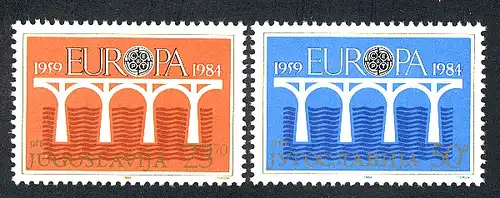 Europaunion 1984 Jugoslawien 2046-2047, Satz ** / MNH