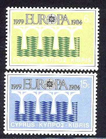 Union européenne 1984 Chypre 611-612, taux ** / NHM
