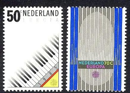 Union européenne 1985 Pays-Bas 1274-1275, taux ** / NHM