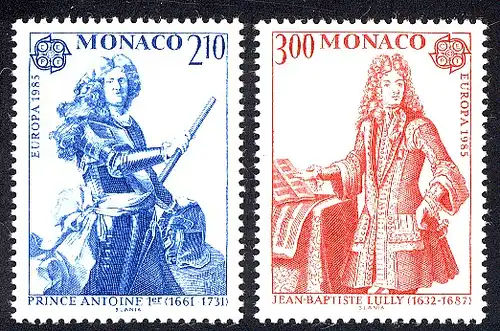 Union européenne 1985 Monaco 1681-1682, phrase ** / MNH